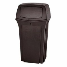 Rubbermaid - Garbage/Trash Can, 35 Gallon Ranger Brown with 2 Doors